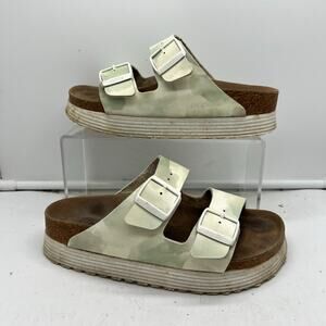 Birkenstock Papillio Sandals Womens 37 US 6-6.5 Arizona Platform Slide Buckle